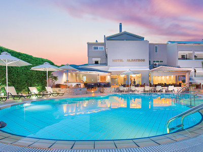 Pool area, Albatros Hotel, Sivota, Greece