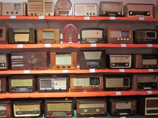 Radios in the museum of gramophones and radios in karia in lefkada