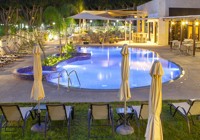 Night View of Swimming Pool at Kapetanios Odyssia Hotel