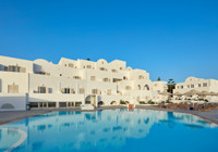 Pool and exterior, Santorini Palace Hotel, Firostefani, Santorini, Greece