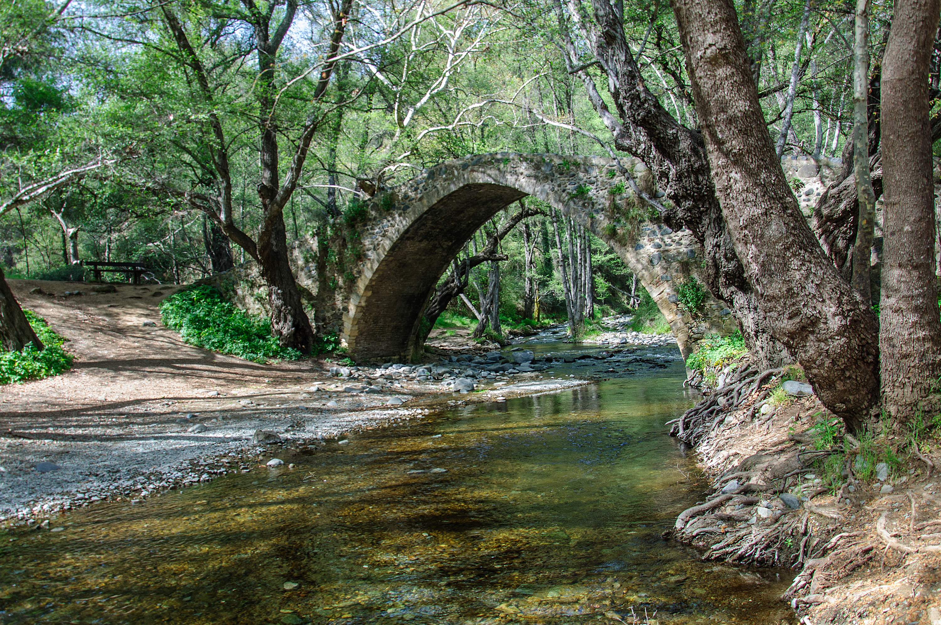 Kelefos Venetian stone bridge, Cyprus