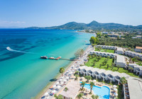 Beach at the Domes Miramare Resort, Moraitika, Corfu, Greece