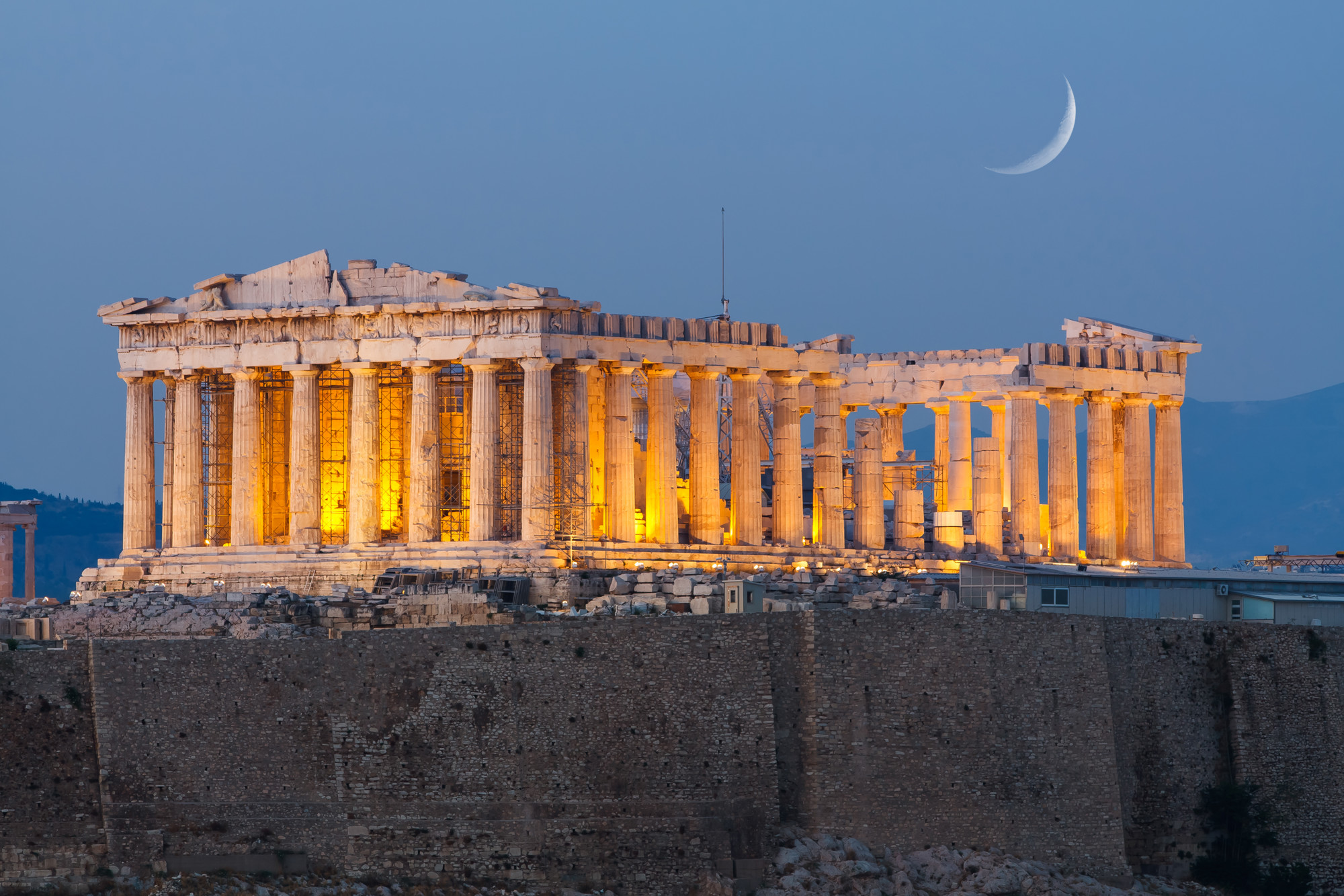 Parthenon Athens By Night