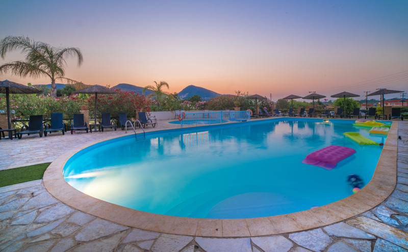 Porto Koukla. Outdoor Pool By Night
