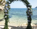 Cameo Island Flower Arch On Aisle