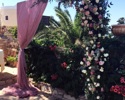 Aresti Restaurant Wedding Arch Pink Theme