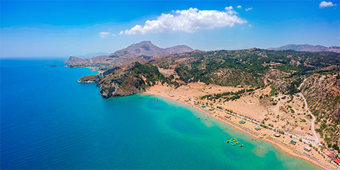 Tsambika Beach On Rhodes