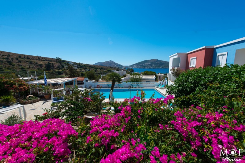 View of pool at Saraya Resort in Leros
