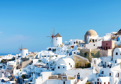 Oia Village In Santorini