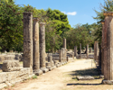 Olympia archaeological site in Peloponnese, Greece