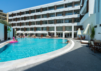 Pool view at Castellum Suites