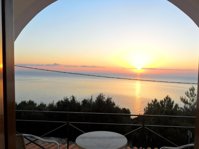 Sunset view from Travlos Studios in Poros, Kefalonia