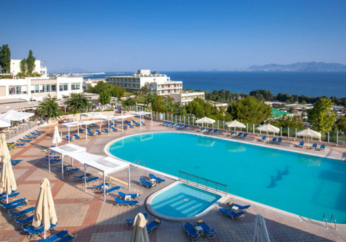 Pool view at Kipriotis Aqualand in Psalidi, Kos