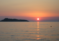 Sunset view in Petra, Lesvos