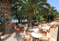 Terrace of Molyvos Hotel in Lesvos