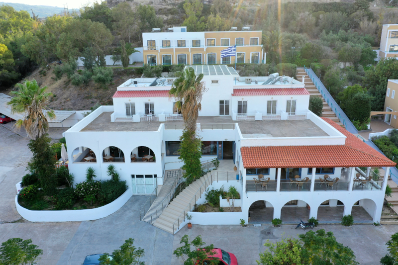 Exterior of Hermes Hotel in Kos