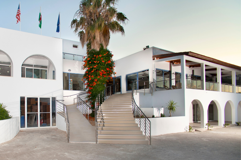 Facade of Hermes Hotel in Kos