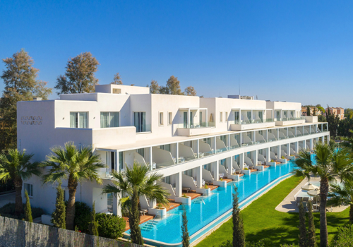 Overview of Aliathon Aegean Hotel and Swimming Pool