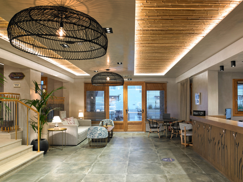 Reception and Lobby Area at Sea Breeze Beach Resort Santorini