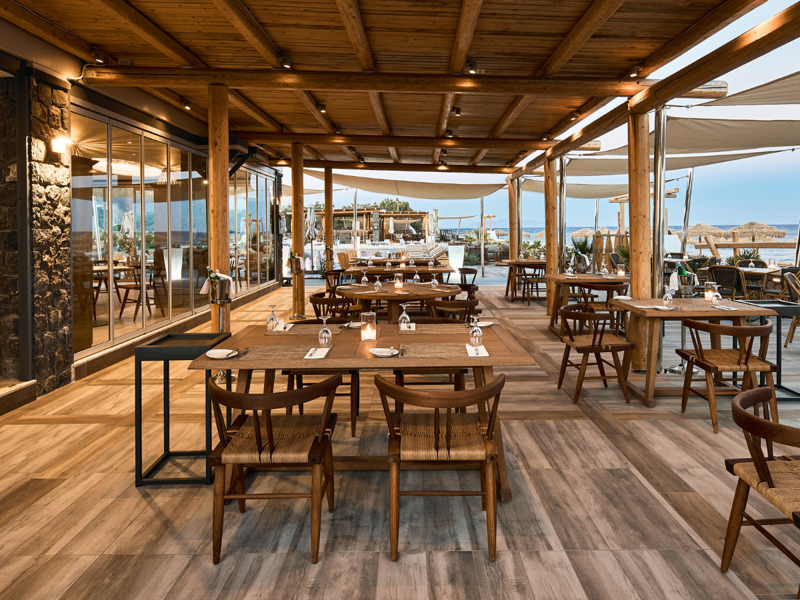 Restaurant at Sea Breeze Beach Resort Santorini