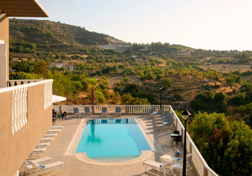 Aerial View of Archontiko Kiverniti Swimming Pool and Surrounding Area