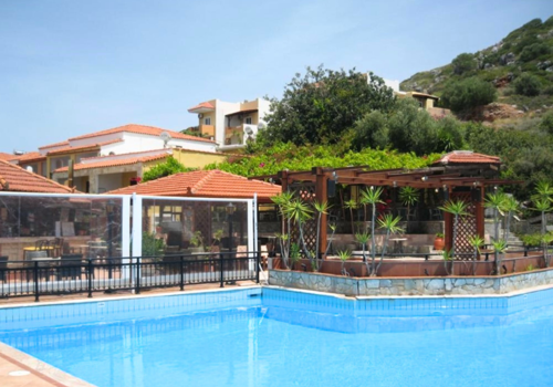 Outdoor Pool View at Bella Vista Apartments