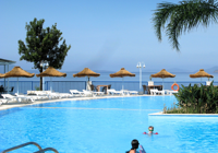 Sunbed Area and Pool at Golden Sun Hotel