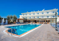 Exterior View of Georgia Apartments Rhodes and Swimming Pool