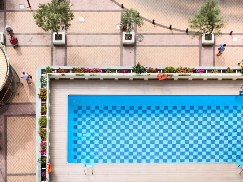Birdseye Pool View at Ilunion Fuengirola