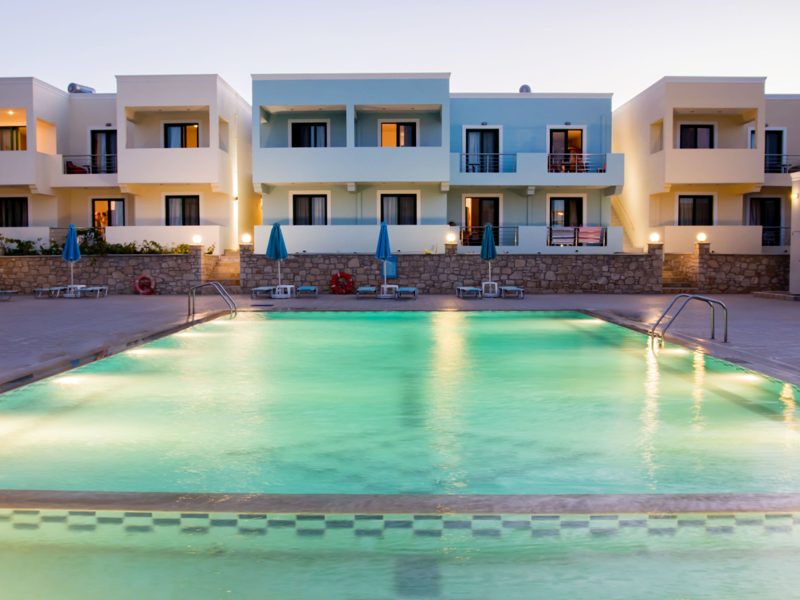 Pool in the Evening at Diakonis Hotel