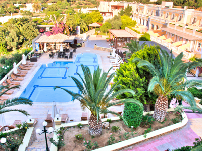 Aerial View of pool at Crithoni's Paradise Hotel