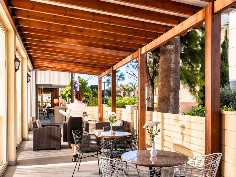Outdoor Seating at Kapetanios Limassol Hotel